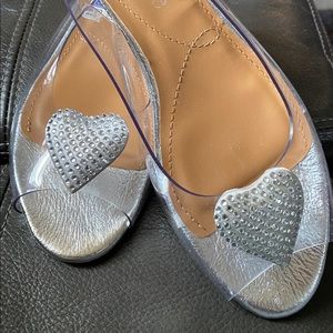 Heart Rhinestone low heel shoes
